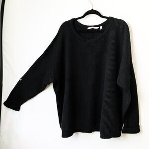 Soft Surroundings 2X Blacked ribbed Sweater Soft Comfy